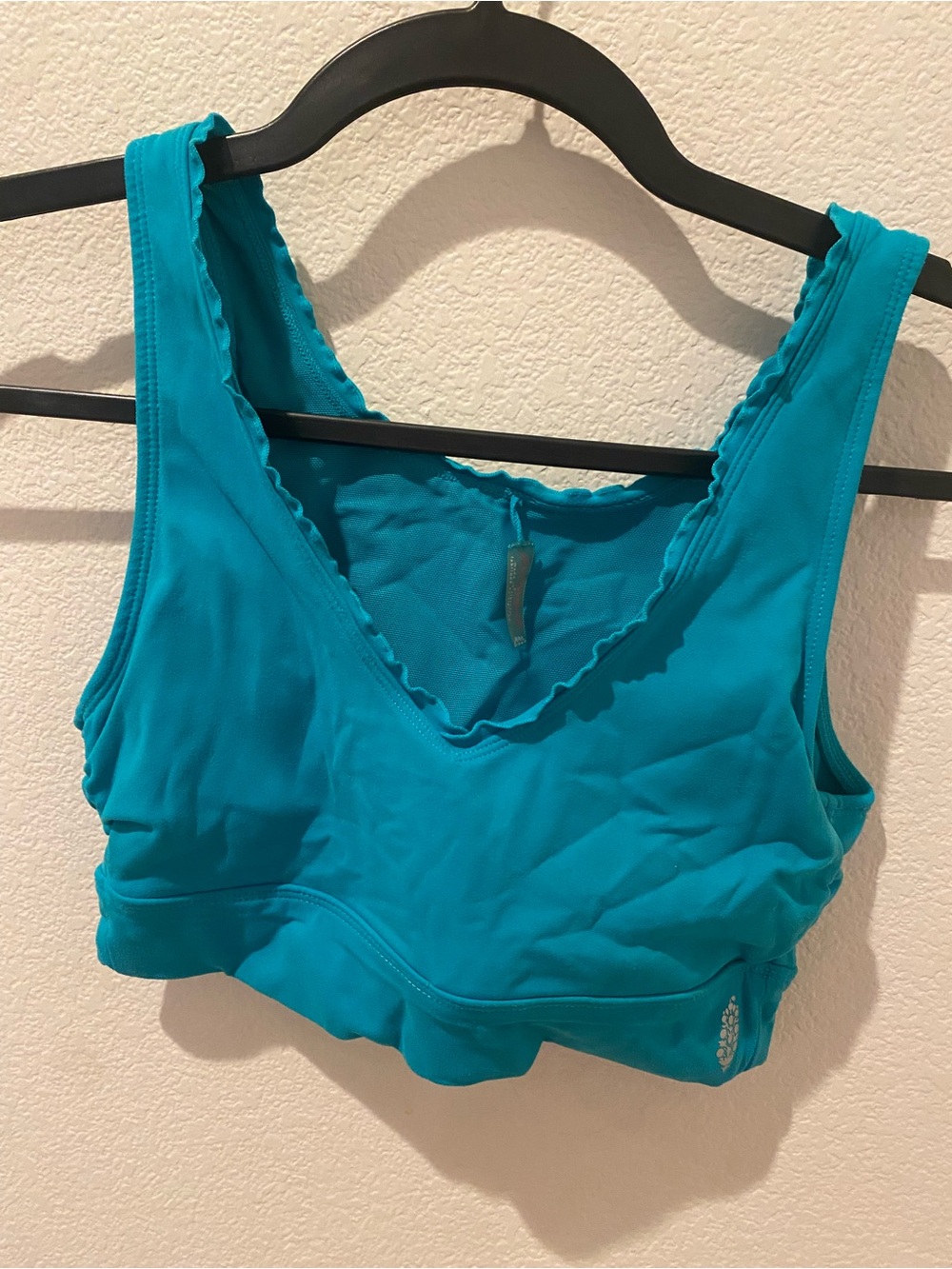 FP Movement Teal V-Neck Sports Bralette